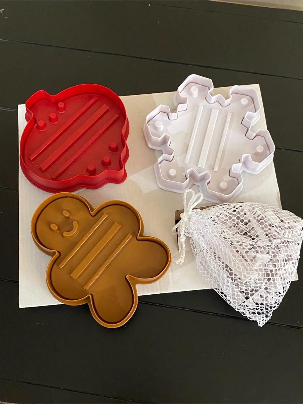 Williams Sonoma Message in a Cookie Holiday Cookie Cutter Set - Red/Green/White